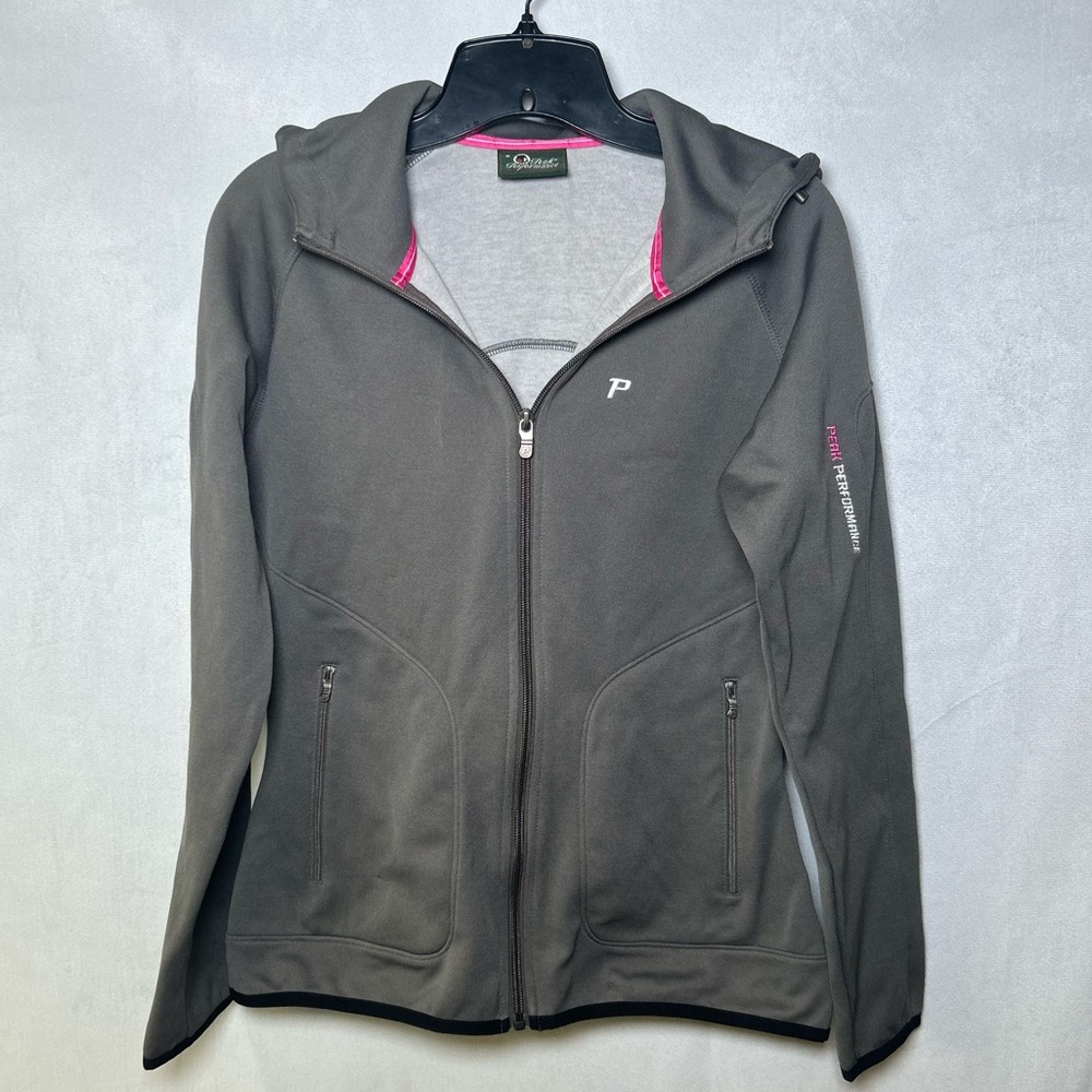 Vintage Women’s Peak Performance Full Zip Fleece Lined Hoodie, Grey. Size M